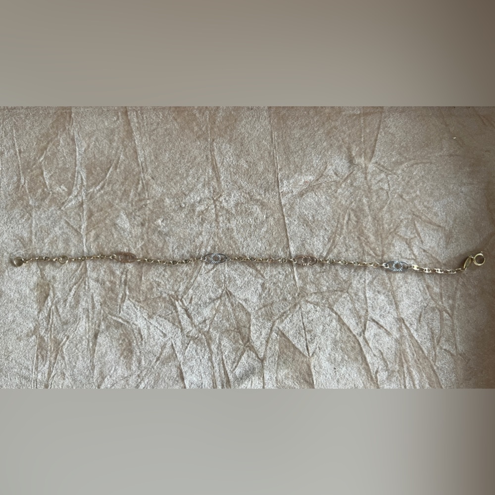 10 karat yellow and white bracelet